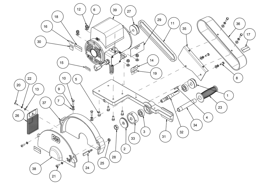 Section 02 Diagram and Parts List for BD 172668 MK Diamond Miter Saw